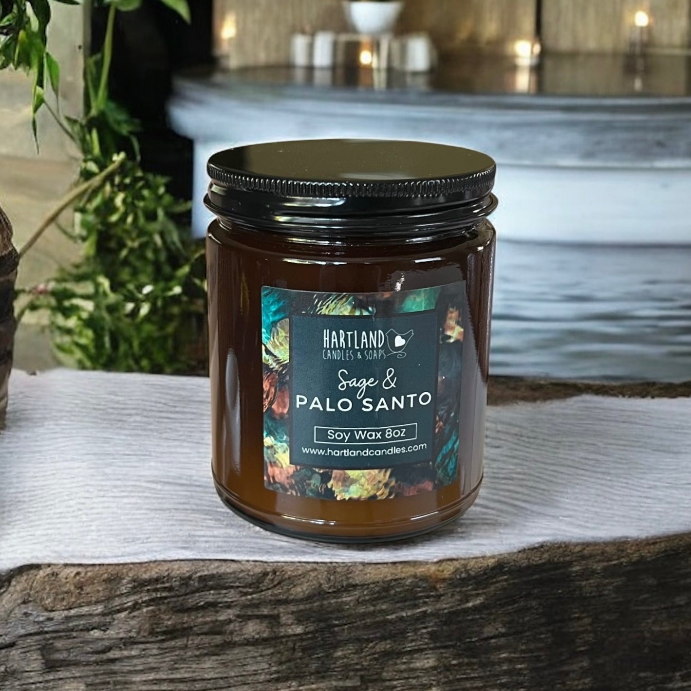 Soy Candle ~ Sage & Palo Santo 8oz