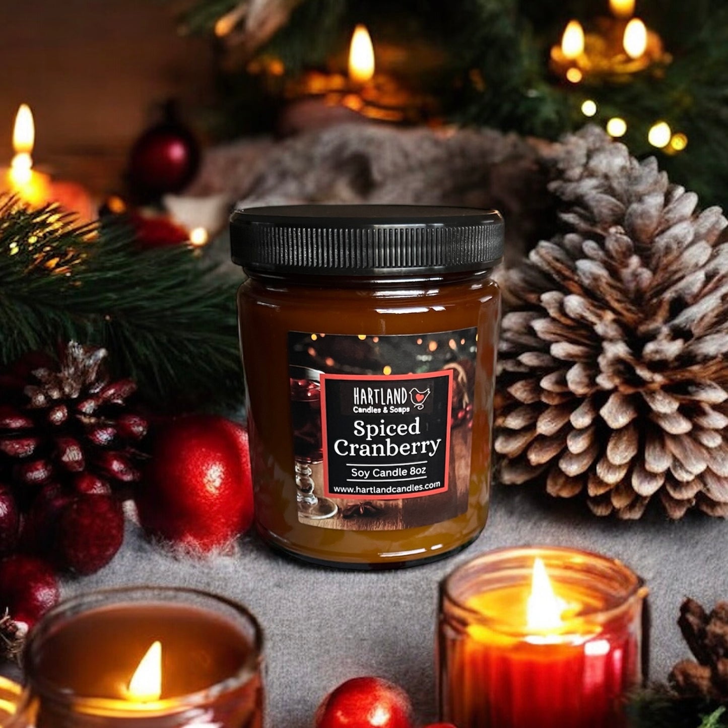 Soy Candle ~ Spiced Cranberry 8oz
