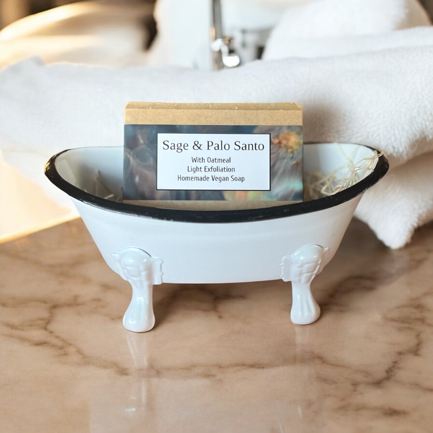 Sage & Palo Santo - Cold Process Vegan Soap