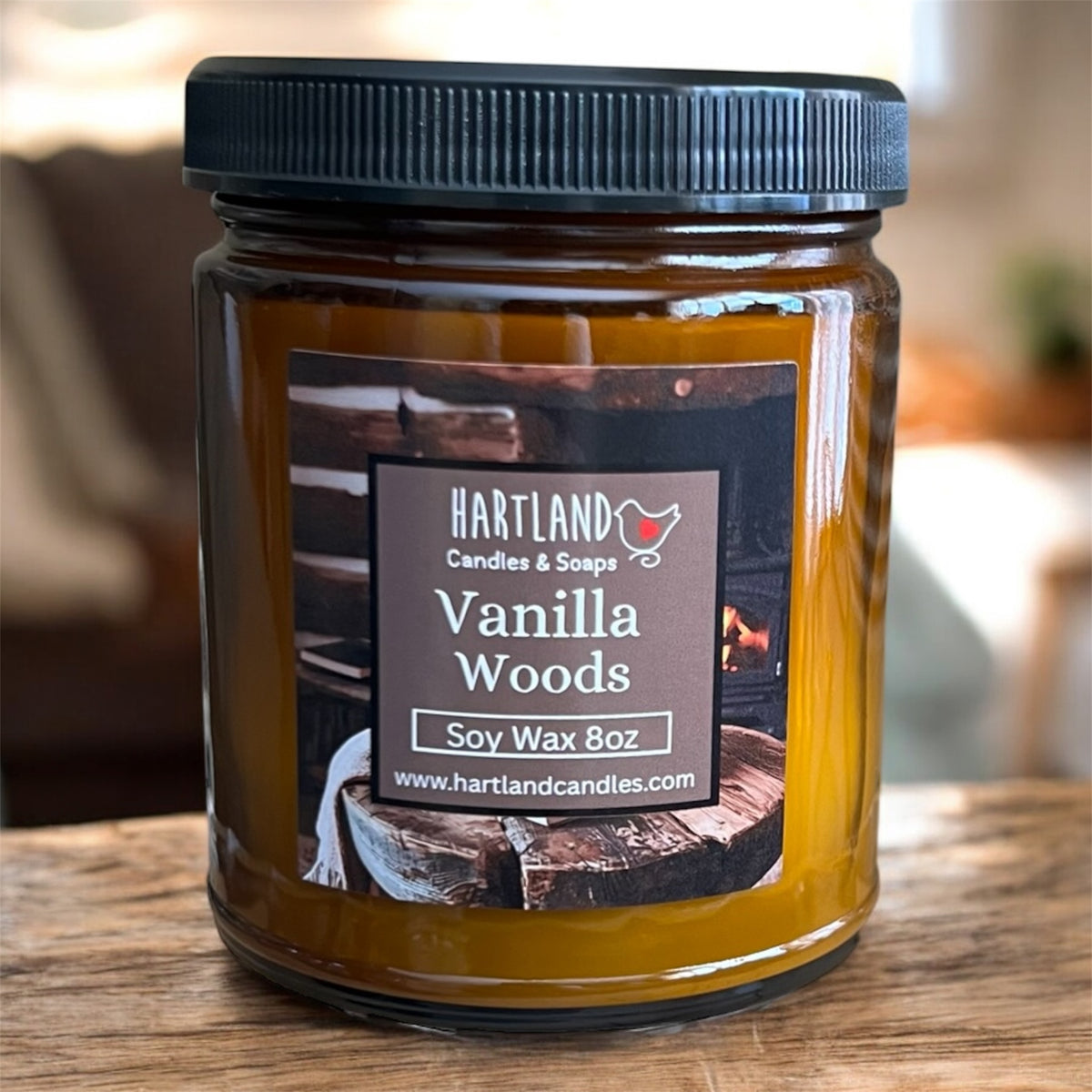 Soy Candle ~ Vanilla Woods 8oz