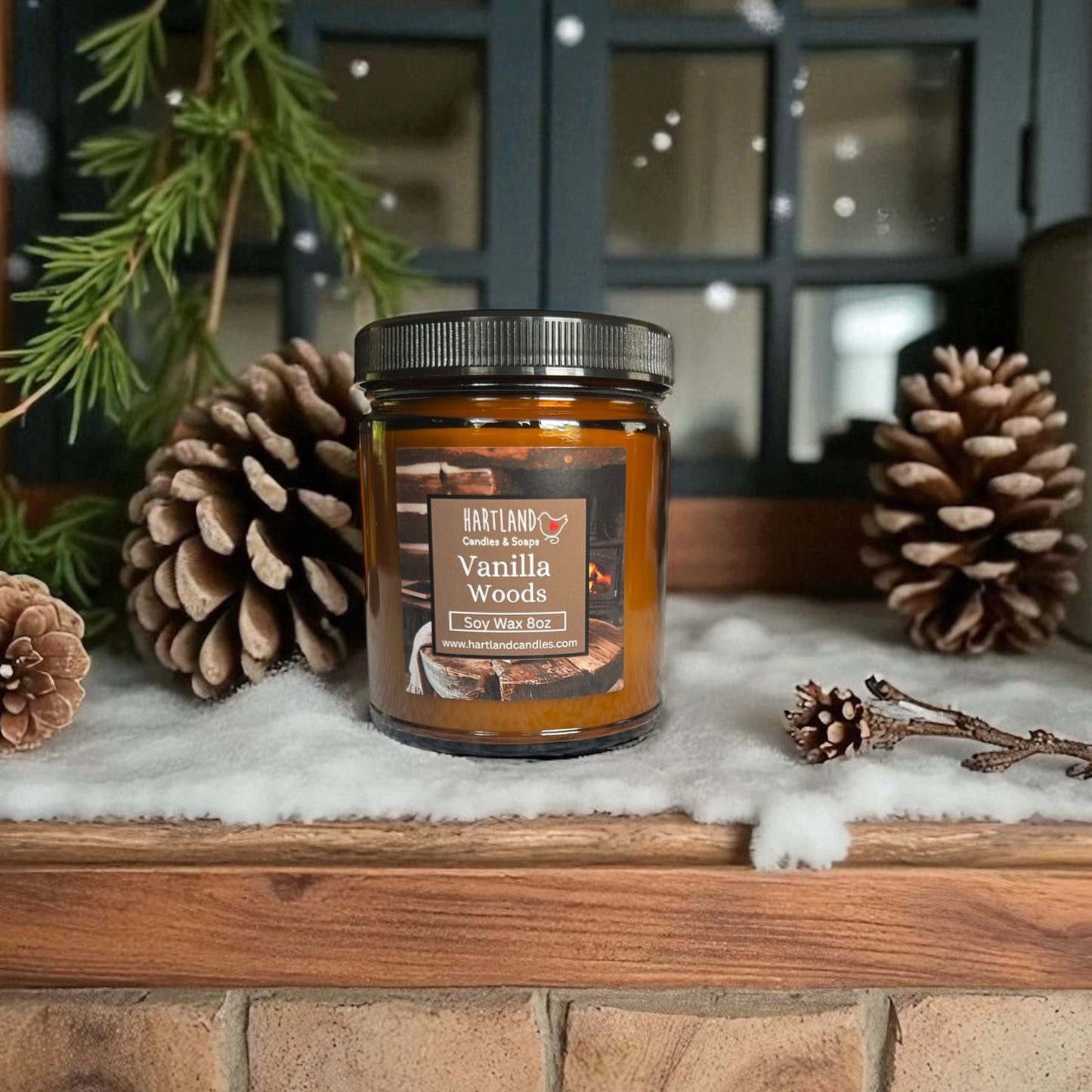 Soy Candle ~ Vanilla Woods 8oz