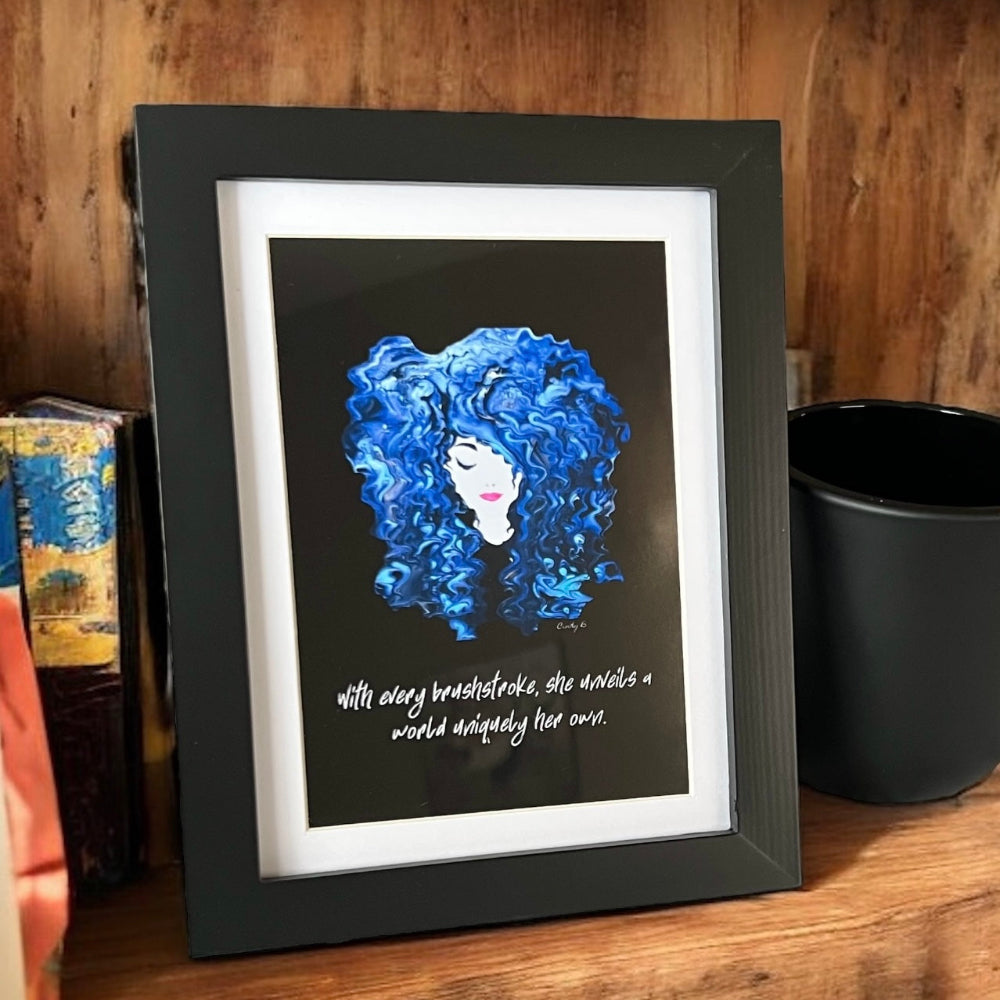 "With every brushstroke, she unveils a world uniquely her own"