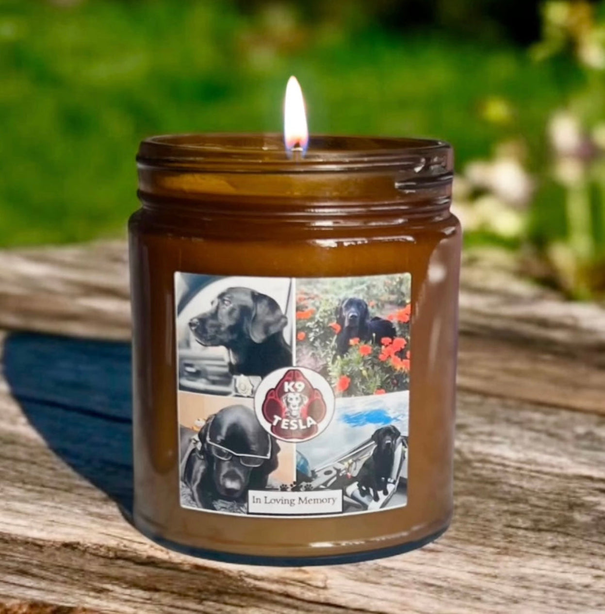 K9 Tesla Scholarship Fund Soy Candle Heirloom Linen