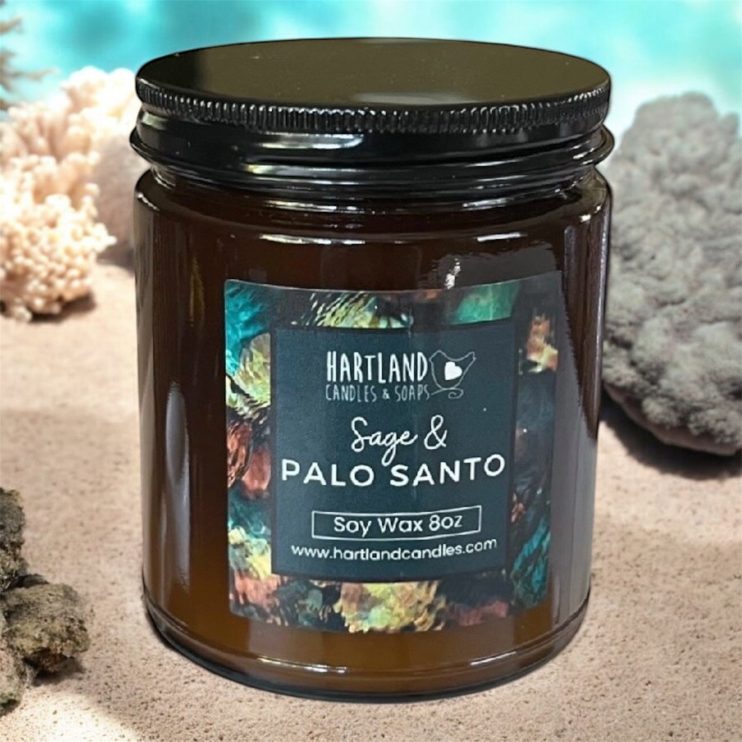 Soy Candle ~ Sage & Palo Santo 8oz