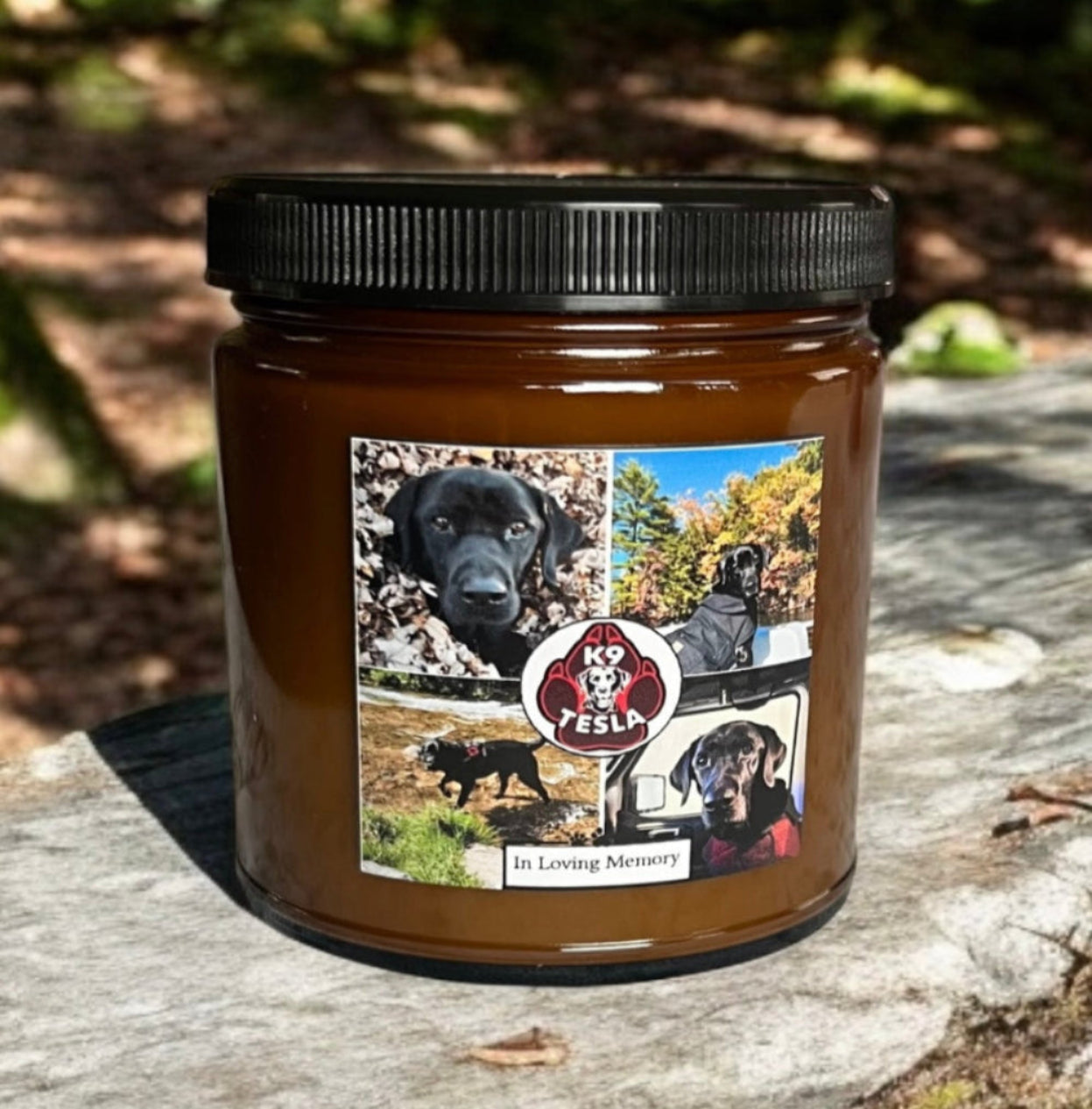 K9 Tesla Foundation Soy Candle Walk in the Woods