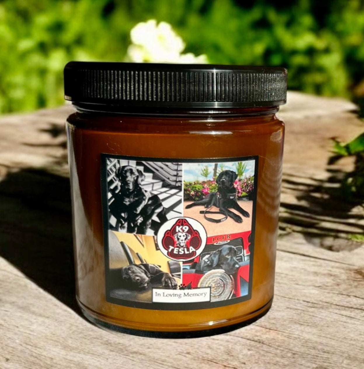 K9 Tesla Scholarship Fund Soy Candle Lavender Sage