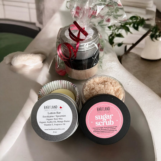 Lotion Bar & Sugar Scrub Gift Set- Euclyptus/Spermint