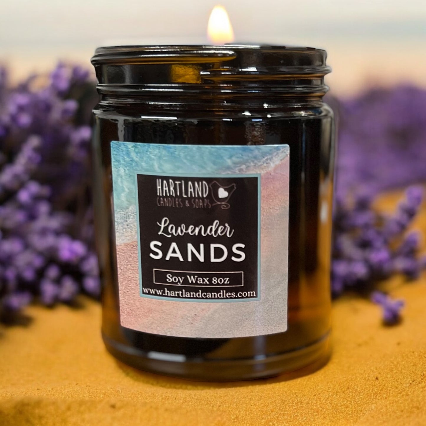 Soy Candle ~ Lavender Sands 8oz