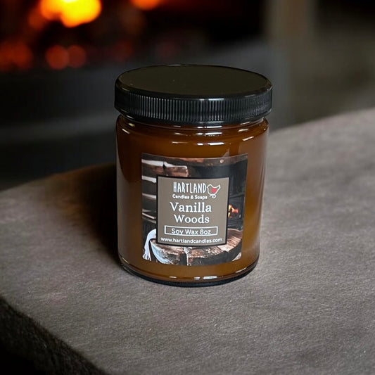 Soy Candle ~ Vanilla Woods 8oz