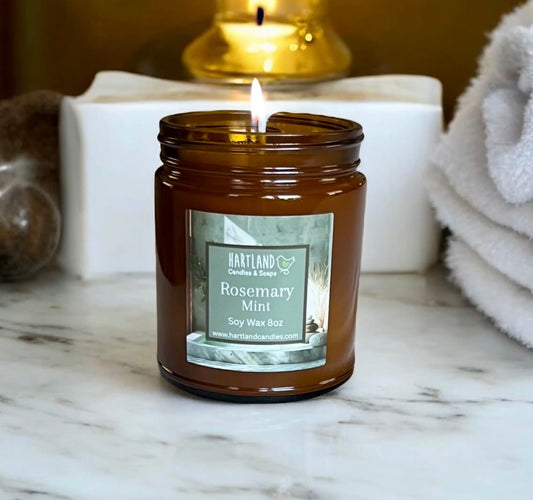 Soy Candle ~ Rosemary Mint 8oz