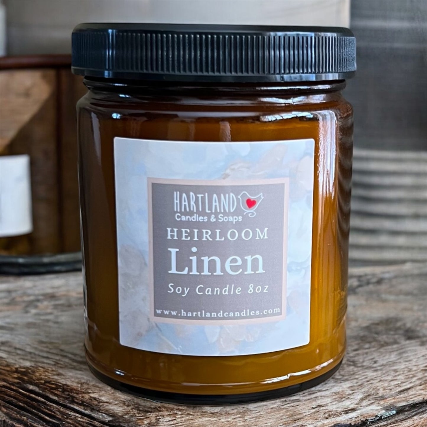 Soy Candle ~ Heirloom Linen 8oz