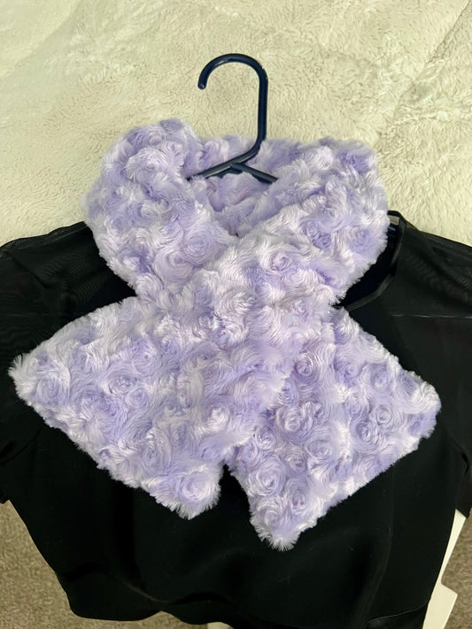 Handmade Luxe Minky Purple Keyhole Scarf