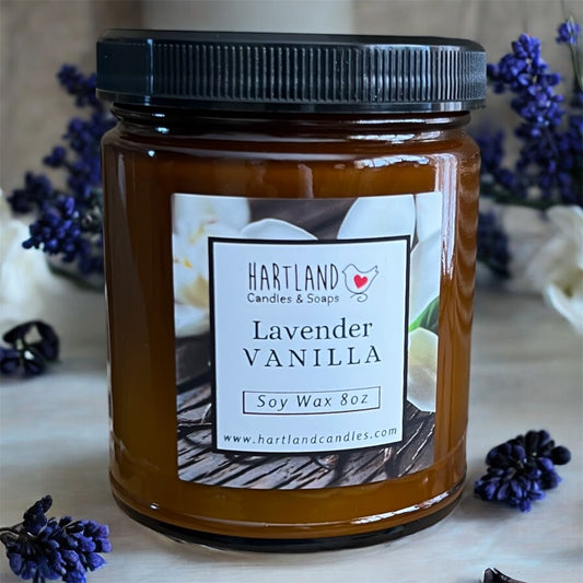 Soy Candle ~ Lavender Vanilla 8oz