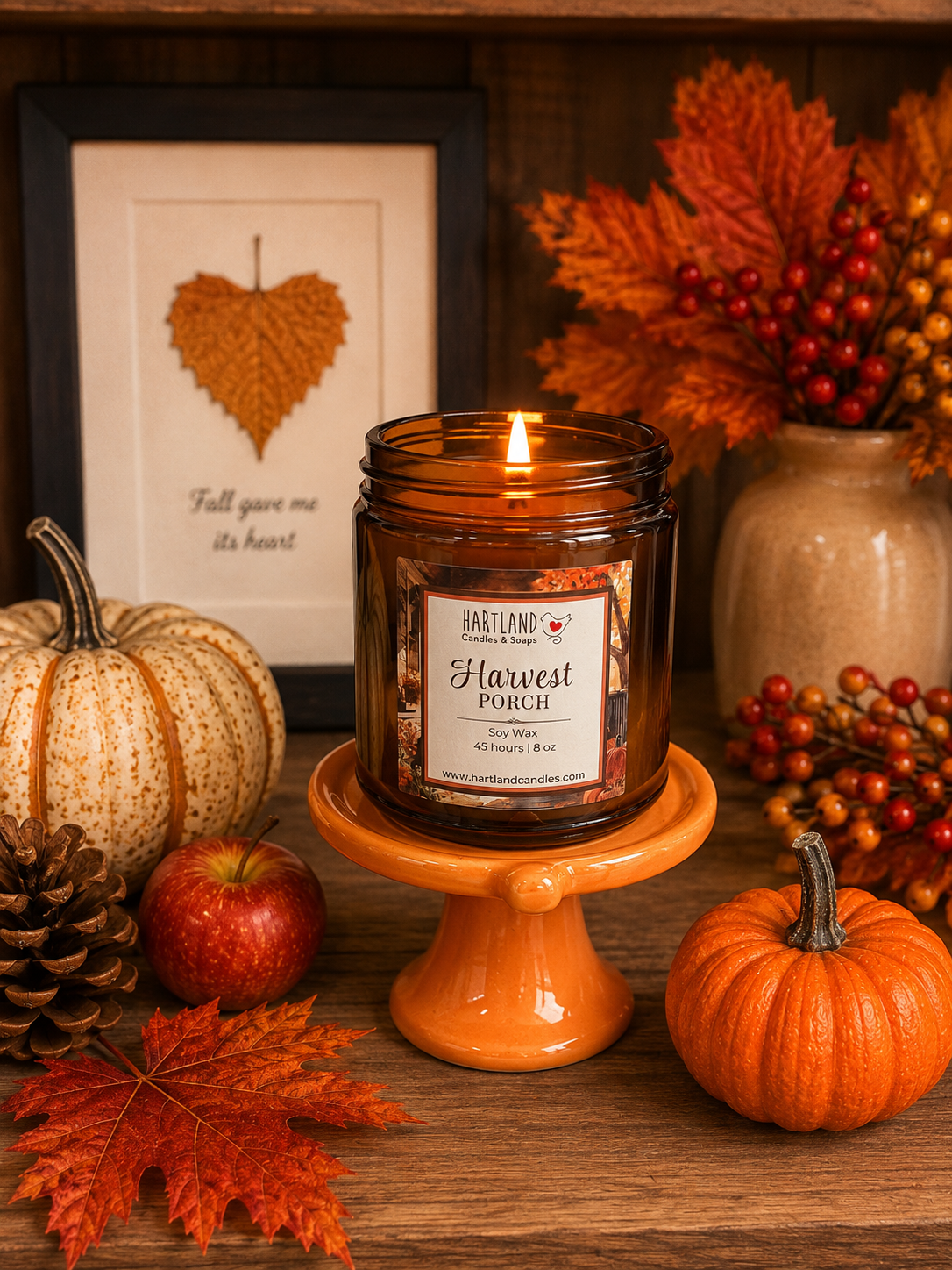Soy Candle ~ FALL Harvest Porch 8oz