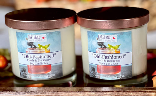 “Old Fashioned” 6oz Soy Candle Peach