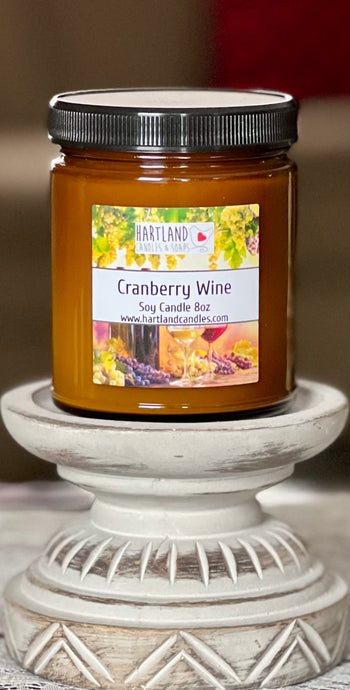 Soy Candle ~ Cranberry Wine 8oz
