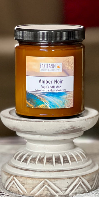 Soy Candle ~ Amber Noir 8oz